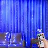LED Copper Wire Curtain Lights with USB Remote – Colorful Christmas Holiday Decoration