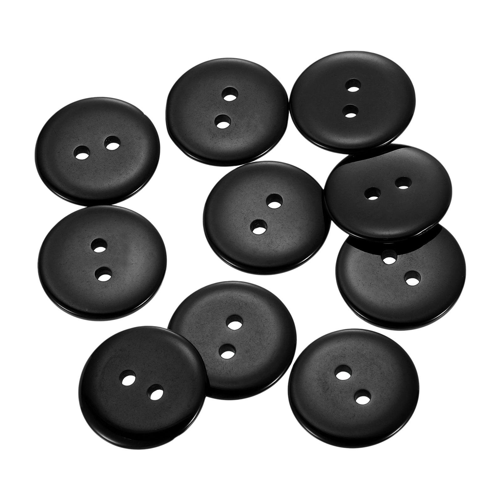 

10pcs 20mm Sewing Button Color Resin Cat Eye Button 2 Holes Round Craft Replacement Buttons for Clothing DIY Crafts Decor чорний