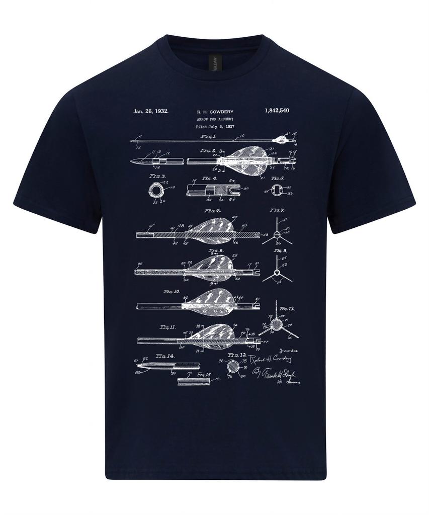 Archery Arrow Patent Blueprint Archer Gift T-Shirt