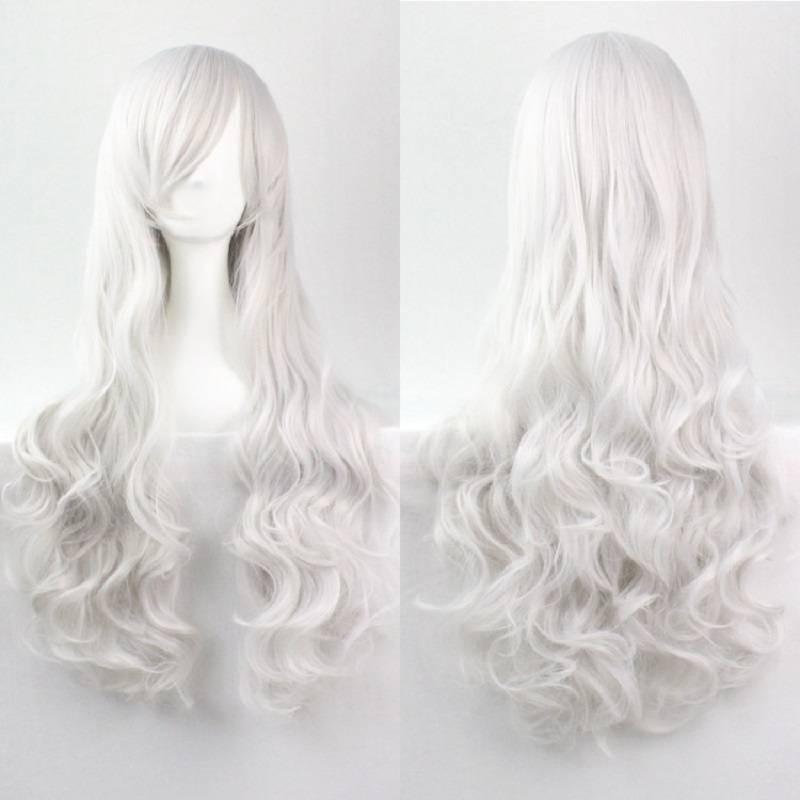 80cm Lange Wellenperücke in Lebhaften Farben Hochtemperaturfaser Ideal für Cosplay-Veranstaltungen