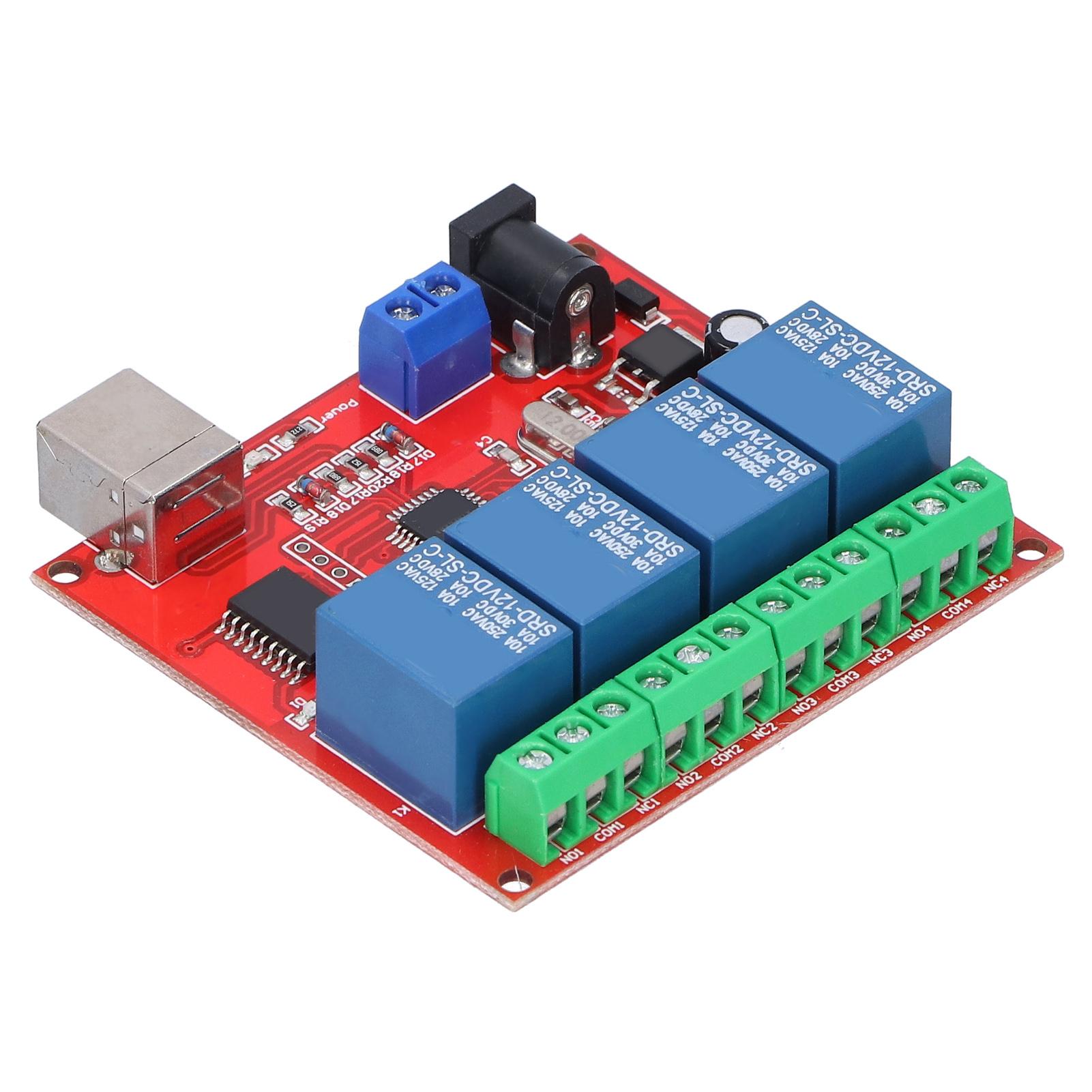 

4-канальний релейний модуль DriveFree PC Інтелектуальний контролер перемикача Плата PCB DC 12V