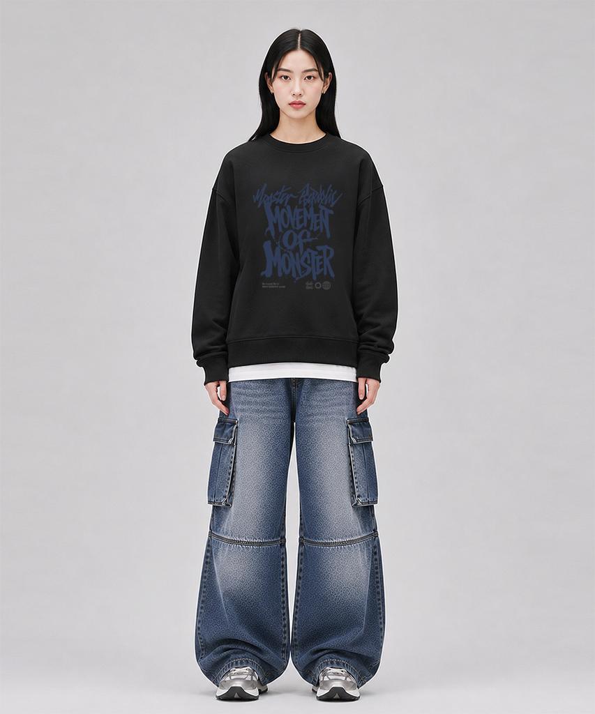 MONSTER REPUBLIC Grit Movement Deep Blue Sweatshirt Black_3195