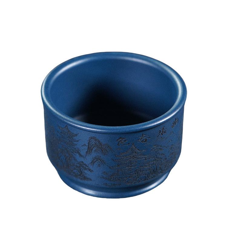 

150ml Yixing Zisha Landscape Teacup Handmade Tea Bowl Cute Cup Tea-tasting Smelling Cup Chazhan Master Cups Tea Ceremony Craft