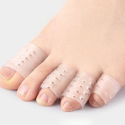 2 pezzi di protezione per dita dei piedi in gel di silicone, previene le vesciche, anti-attrito, traspirante, strumenti per pedicure.