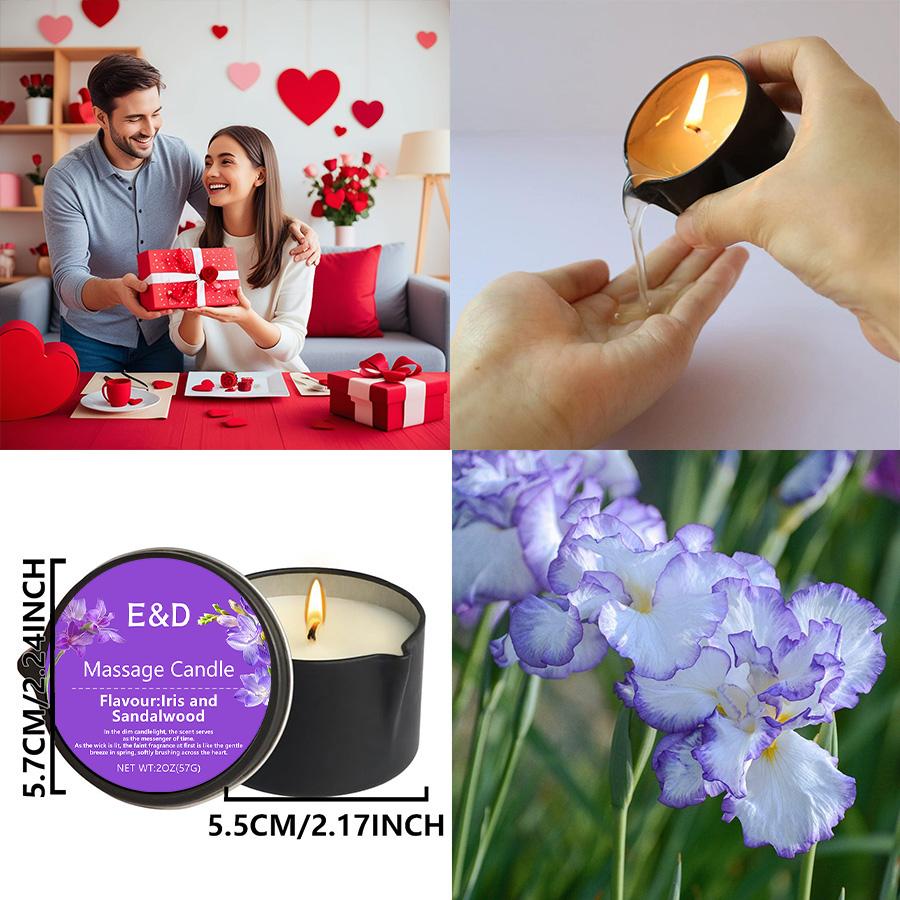 Massage Candle -Essential Oil, For Meditation, Yoga, SPA, Unisex Party Favor & Small Gift, Christmas and Halloween Gifts-2oz