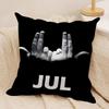 Rapper JJuL Cest Pas Des Lol Cushion Cover Silky Short Plush Invisible Zipper Dustproof Sofa Pillow Case For Home Decor