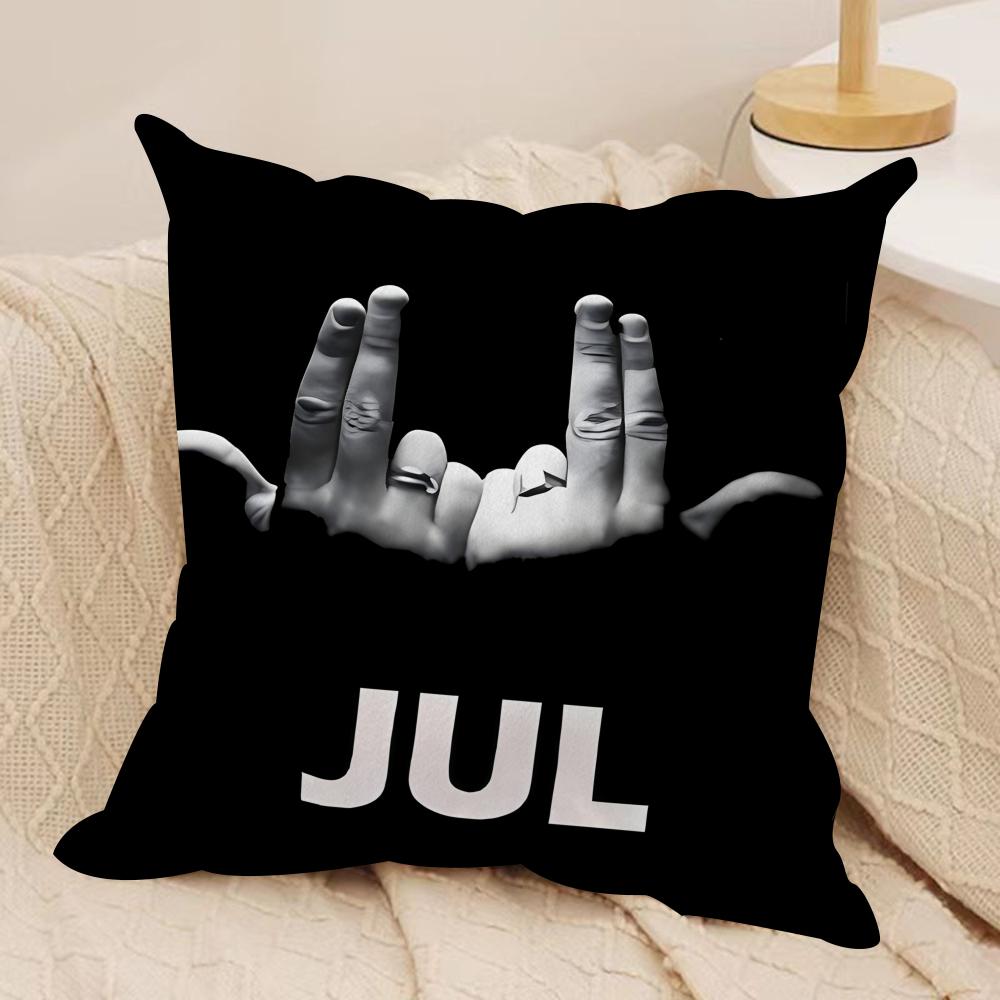 Rapper JJuL Cest Pas Des Lol Cushion Cover Silky Short Plush Invisible Zipper Dustproof Sofa Pillow Case For Home Decor