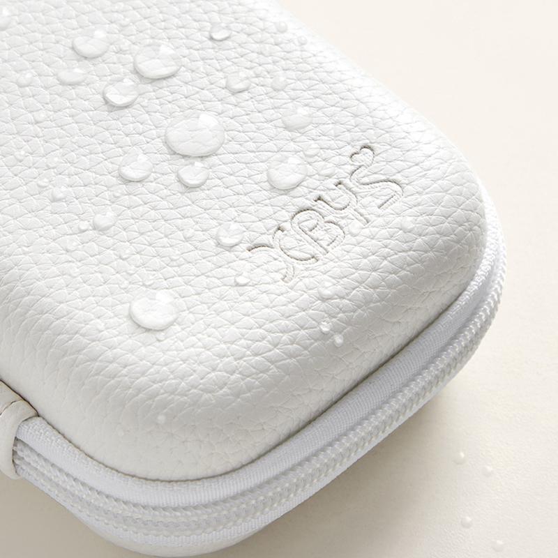 Portable Storage Case Mini Hard Shell Digital Gadgets Storage Bag Leather Earphone Charger Case Data Cable U Disk Organizer Case