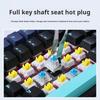 Aula F87 PRO Wired Wireless Bluetooth Tri Mode Hot Swappable Gaming Keyboard With RGB Backlight And Volume Knob
