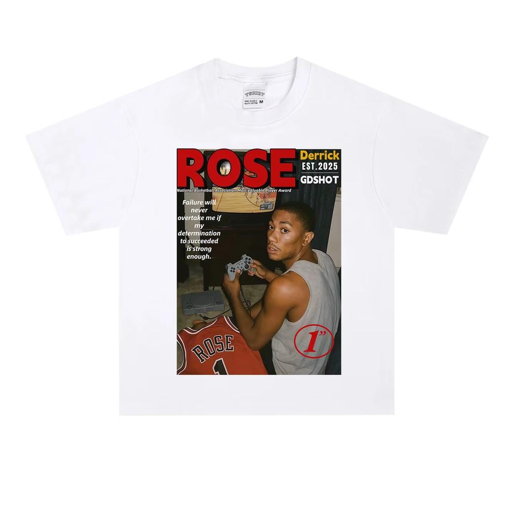 2026 SpringSummer Derrick Rose Game Poster Breathable Millennium Basketball Fan Daily Casual Streetwear Fashion Top