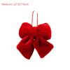 Christmas Tree Hanging Bow Ornament Made from Soft Velvet Flannel with Three Dimensional Design for Holiday Decor