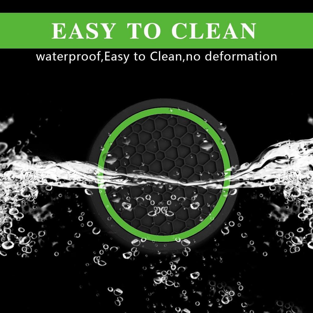 4PCS Car Cup Holder Coasters, Dustproof Automotive Interior Accessories Mat,2.75 Inch Non-Slip Ert Water Bottle Holder Pads, Universal For Vehicles,