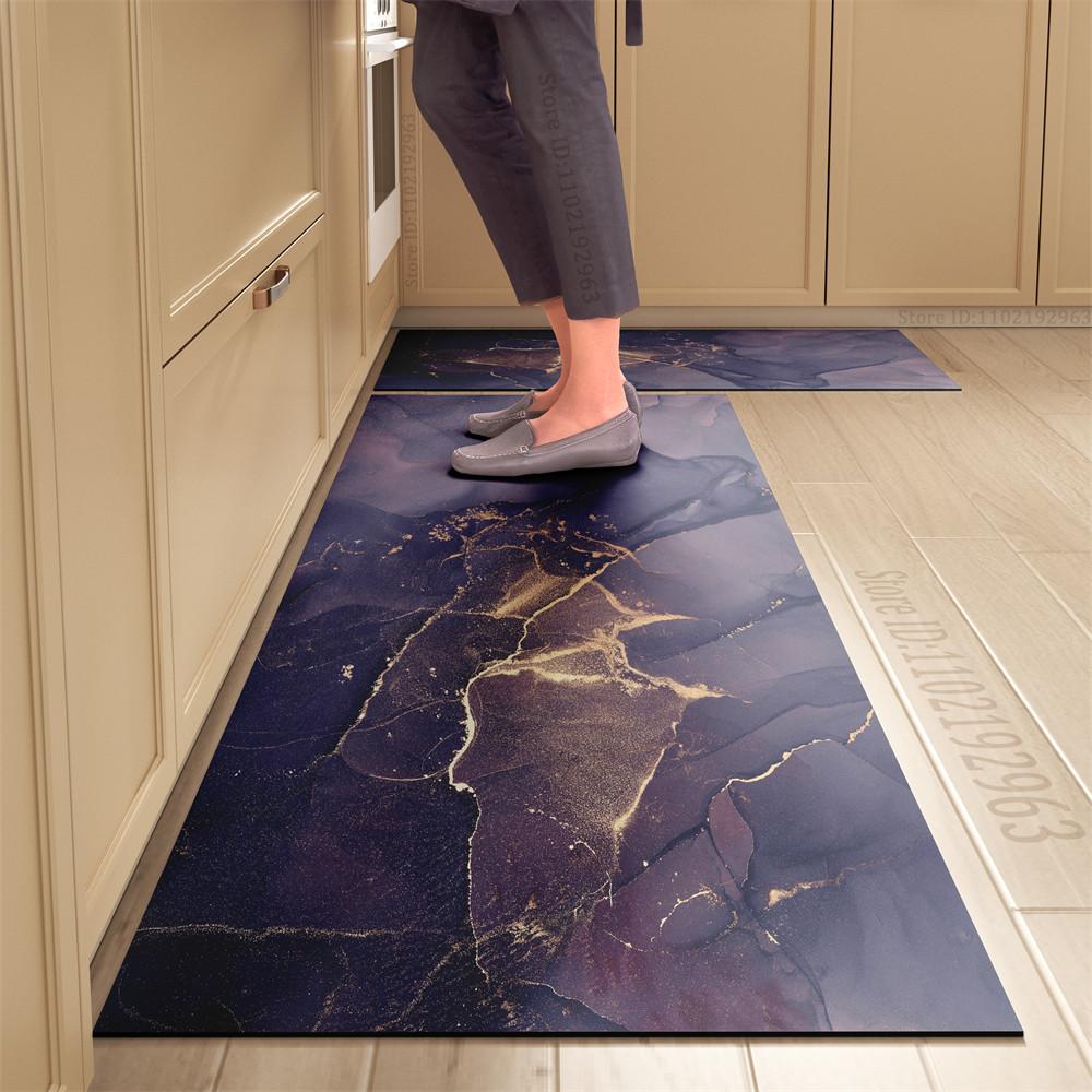 Rutschfeste Küchenmatte Lange Teppiche Kristall-Samt-Teppich für Wohnzimmer Absorbierende Fußmatten Schlafzimmer-Fußmatte Alfombra Kleine Teppiche