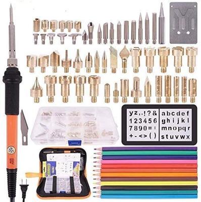 Wood Burning Soldering Iron Set Electric Pen Electronic Soldering Iron Wood Burning Set Wood Burning Pen Adjustable Temperature DIY Pyrography Wood