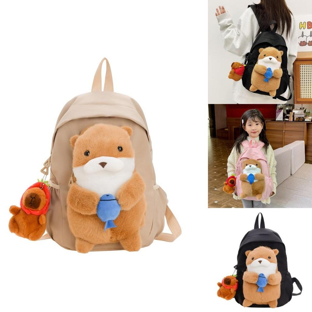 Adorable Cartoon Nylon Backpack For Kids With Large Capacity And Breathable Design