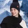 Hat Scarf Gloves Three Piece Set Winter Outdoor Velvet Warm Ear Protection Knitted Hat