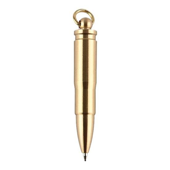 Outdoor Necssery Mini Grip Pen Dry Quickly Brass Comtable Anti-oxidation Solid Brass Ballpoint Pen