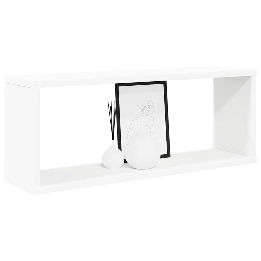 Vidaxl Półki Ścienne Kostki, 6 Szt., Białe, 60X15X23 Cm