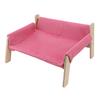 Elevated Cat Couch Wood Structure Stable Support Relaxing Strong Load Capacity Cat Sofa Bed for Home