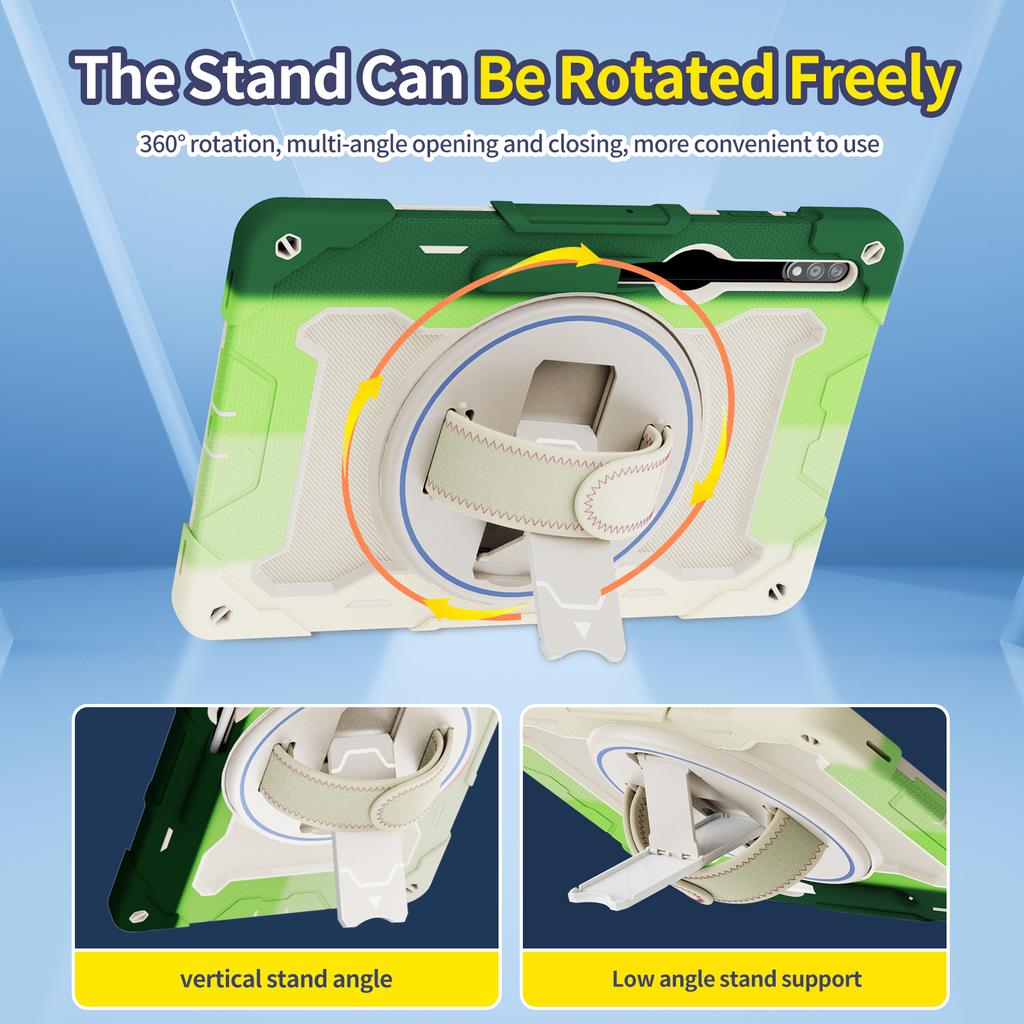 Heavy Duty Case Universal For Samsung Galaxy Tab S10 S9 S8 Ultra 14.6" SM-X920 X926 X910 X916 X900 X906 360 Rotating Stand Cover
