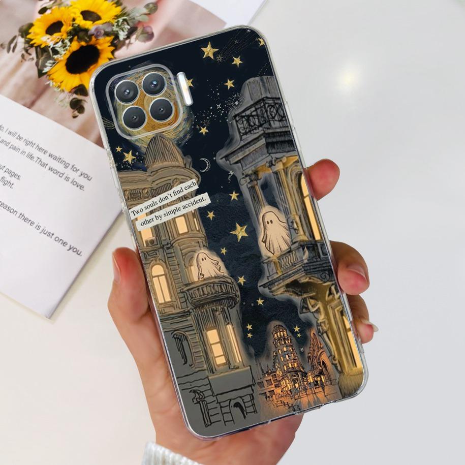 For OPPO Reno 4 Lite Case CPH2125 Phone Case Cute Cartoon Soft Silicone Back Cover For OPPO F17 Pro CPH2119 Coque A93 2020 Funda
