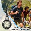 JEWELRYWE Nurse Watch Carabiner Luminous Dial Keychain Simple Bag Pocket Watch Silver