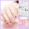 Nová dětská princezna Kreslené samolepky na nehty Flitry Třpytky Barevné květiny DIY obtisk Dětská hračka Kawaii pro děti Dívky Ozdoby