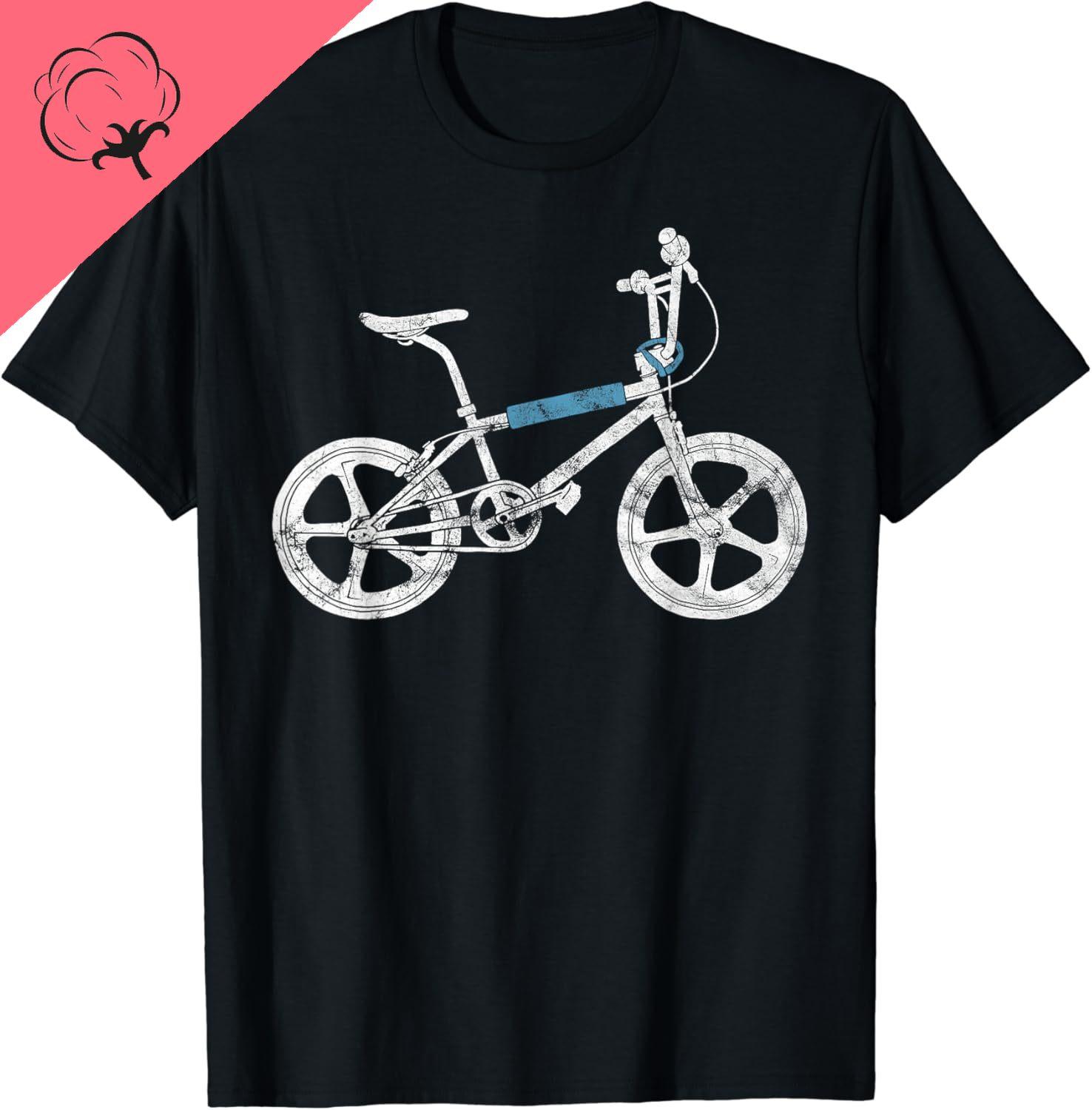 Old School Vintage 80s 90s BMX for Retro Bike Riders TShirt Cotton Unisex Clothing Graphic T Shirts Camisas Streetwear S