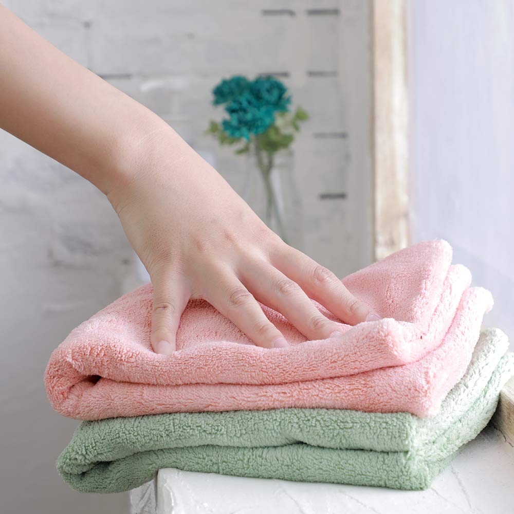 Imaa Microfiber Hair Drying Micro Double Vacuum Compressed 2 Count Towel, Soft, Absorbent, Quick-Drying, Pack, Beige,