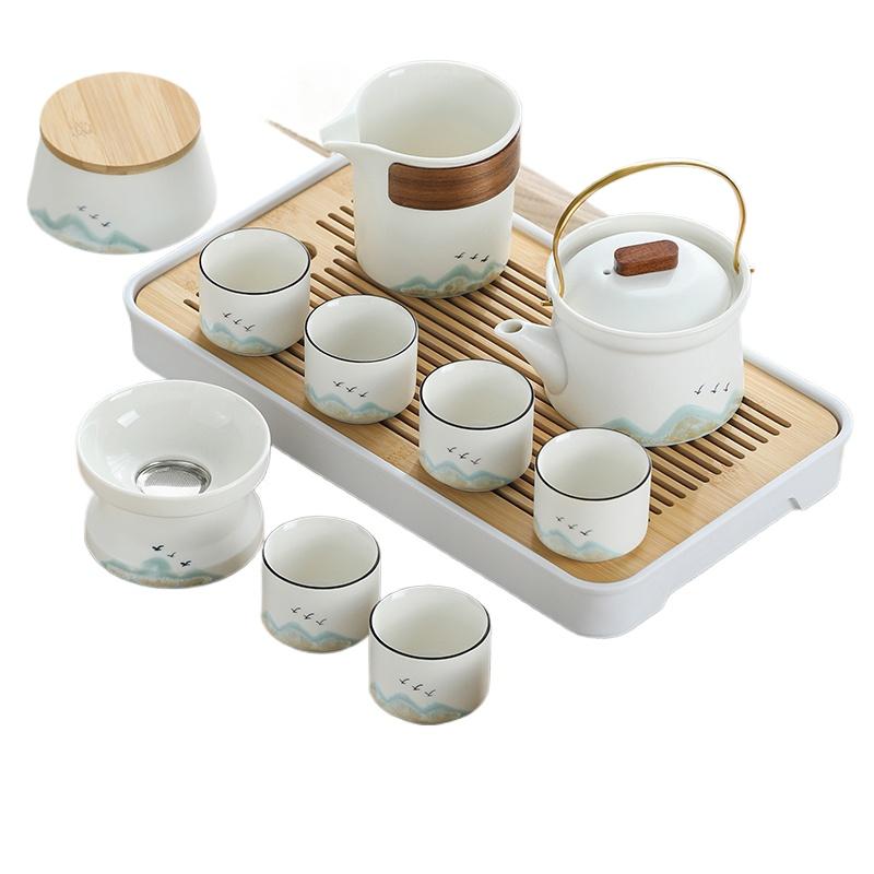 Tea Set 2025 New Household Chinese Ceramic Teapot Teacups Small Full Set of Kung Fu Tea Office Luxury
