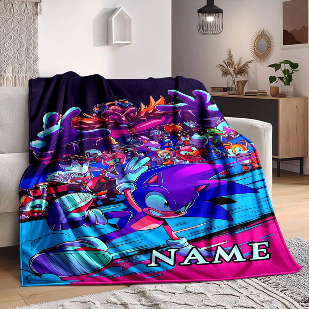 Custom 1pc Sonic Forces Adventure Blanket, Soft And Comfortable Blanket, Casual Warm, Camping Travel Blanket, Birthday Gift Q912191