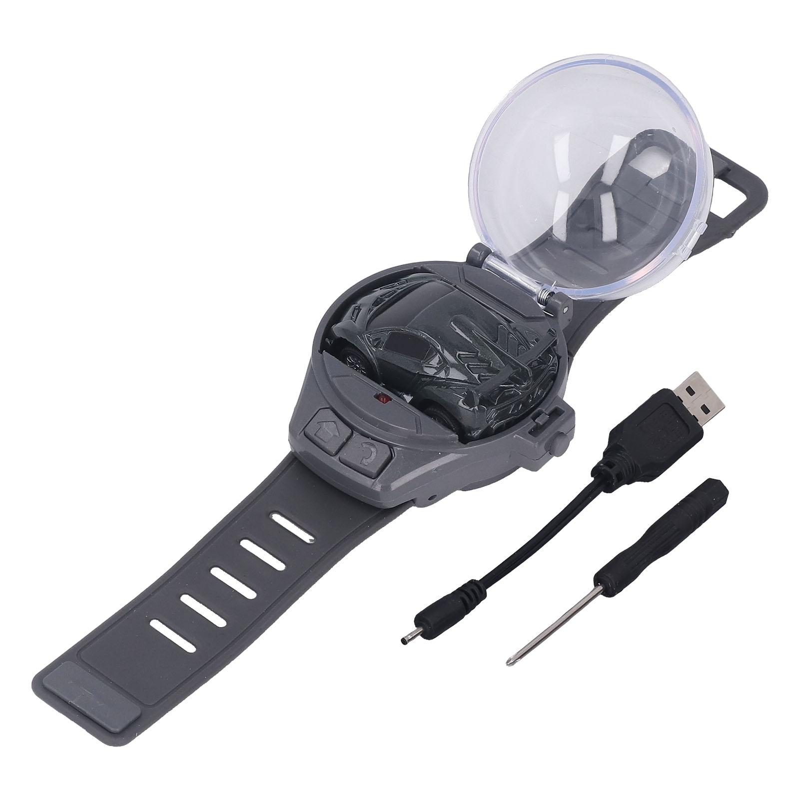 

RC Car Watch Toy 2.4GHz 30m Remote Control USB Rechargeable Silicone Strap Dustproof Cover RC Car Toy for Aged 3
