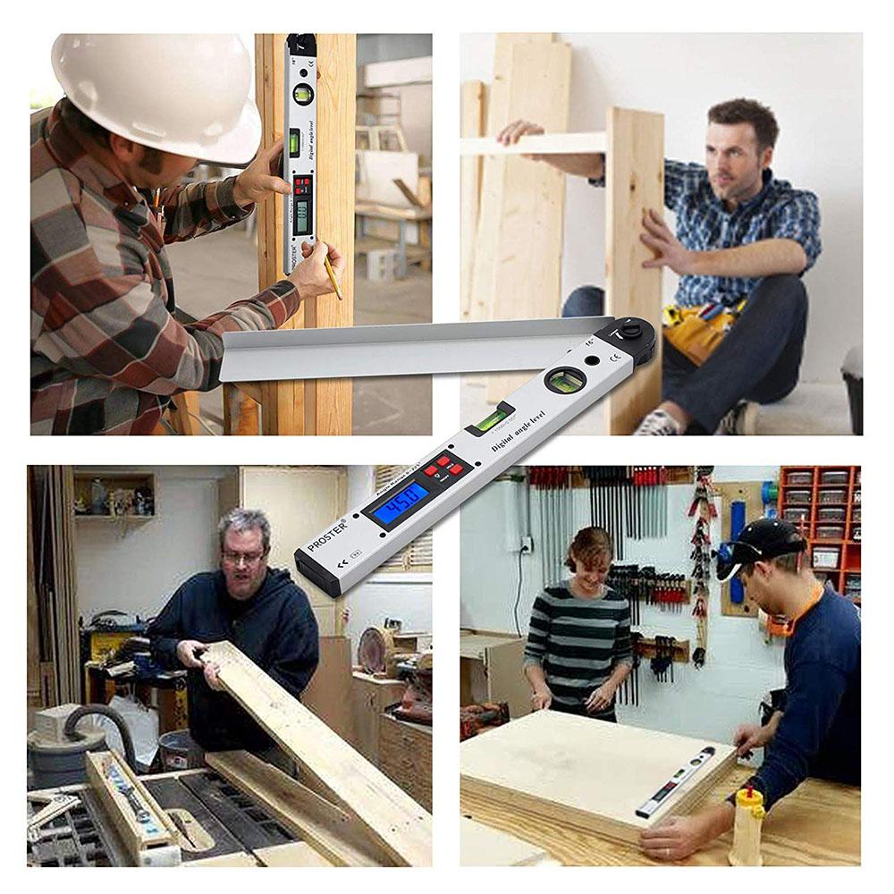 400mm/16inch  0-225 Degree Protractor Spirit Level Digital Angle Finder Gauge Meter Angle Finder With Level Bubble