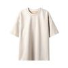 Men's Summer Trend Solid Color Suede Loose Round Neck Pullover Short-sleeved T-shirt
