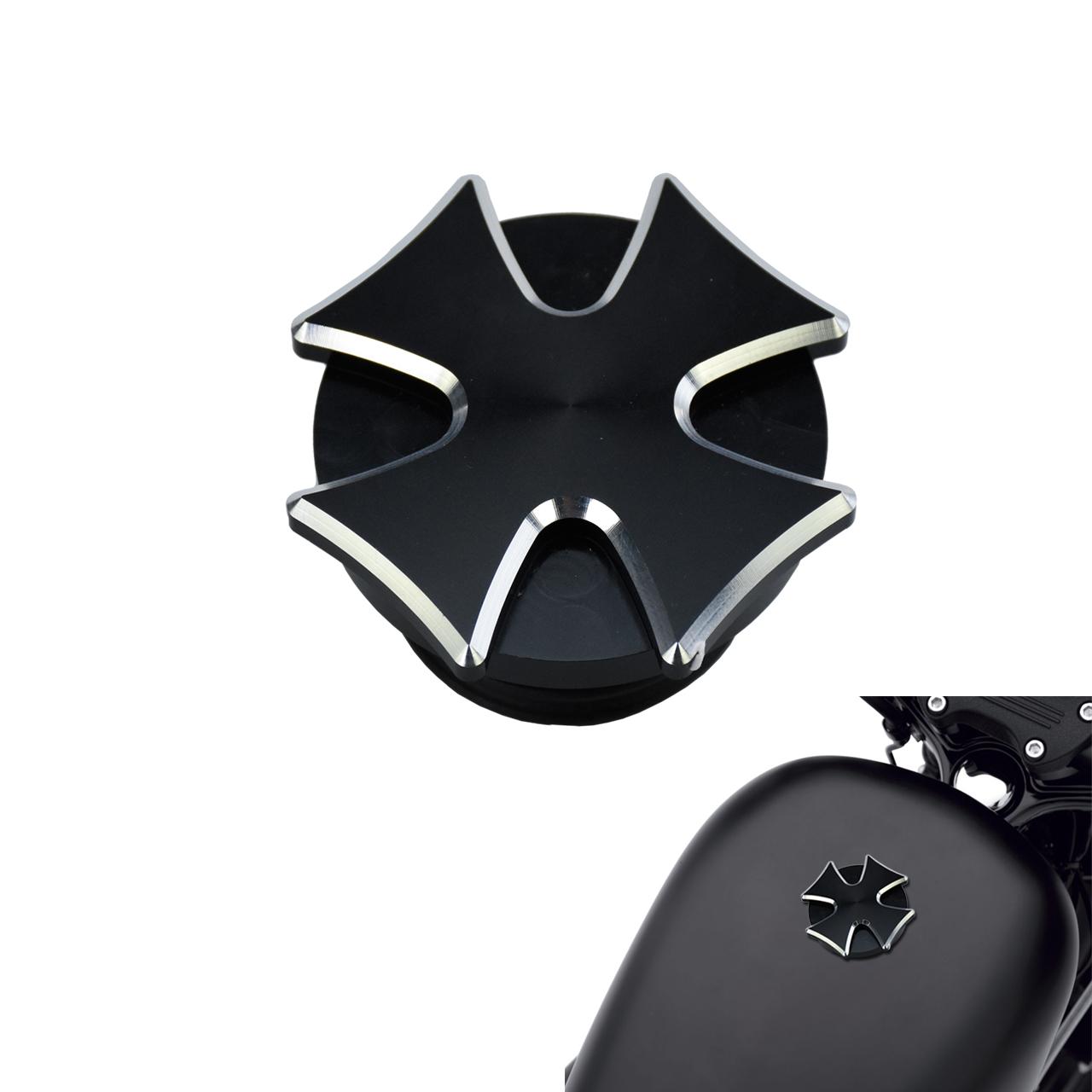 

Motorcycle Gas Tank Oil Cap Vented Fuel Gas Tank 16 Type Aluminum For Harley Sportster XL Dyna Softail Touring Road King 883 48 чёрный
