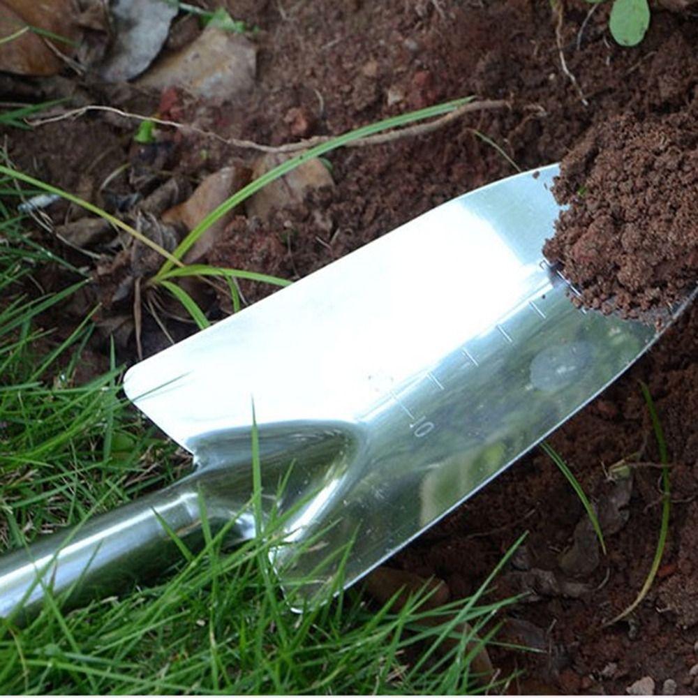 Soil Scoop Weeding Handle Tool Square Spade Gardening Shovel Garden Trowel Sharp-nosed Shovel