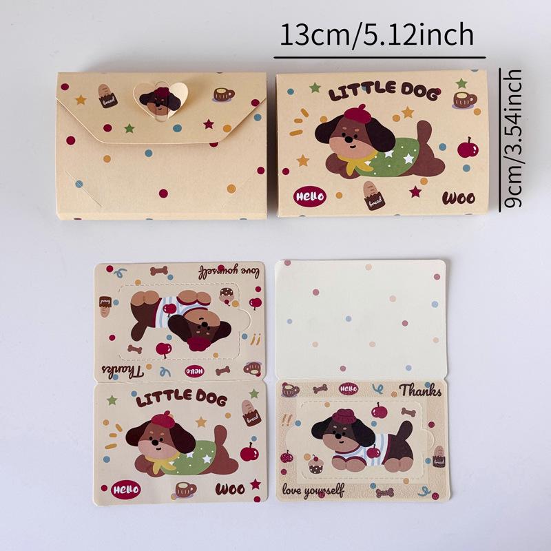Adorable Cartoon Accordion DIY Greeting Card with Pull-Out Mechanism