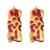 5pcs 2pcs Stainless Steel Wrinkle Rectangle Vintage Enamel Colorful Charm Pendants DIY Earrings Necklace Jewelry Making Supplies
