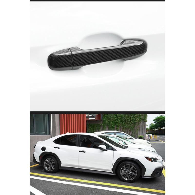 Car Door Handle Decoration Trim Cover Real Hard Carbon Fiber Accessories For Subaru BRZ Toyota GR86 2025+