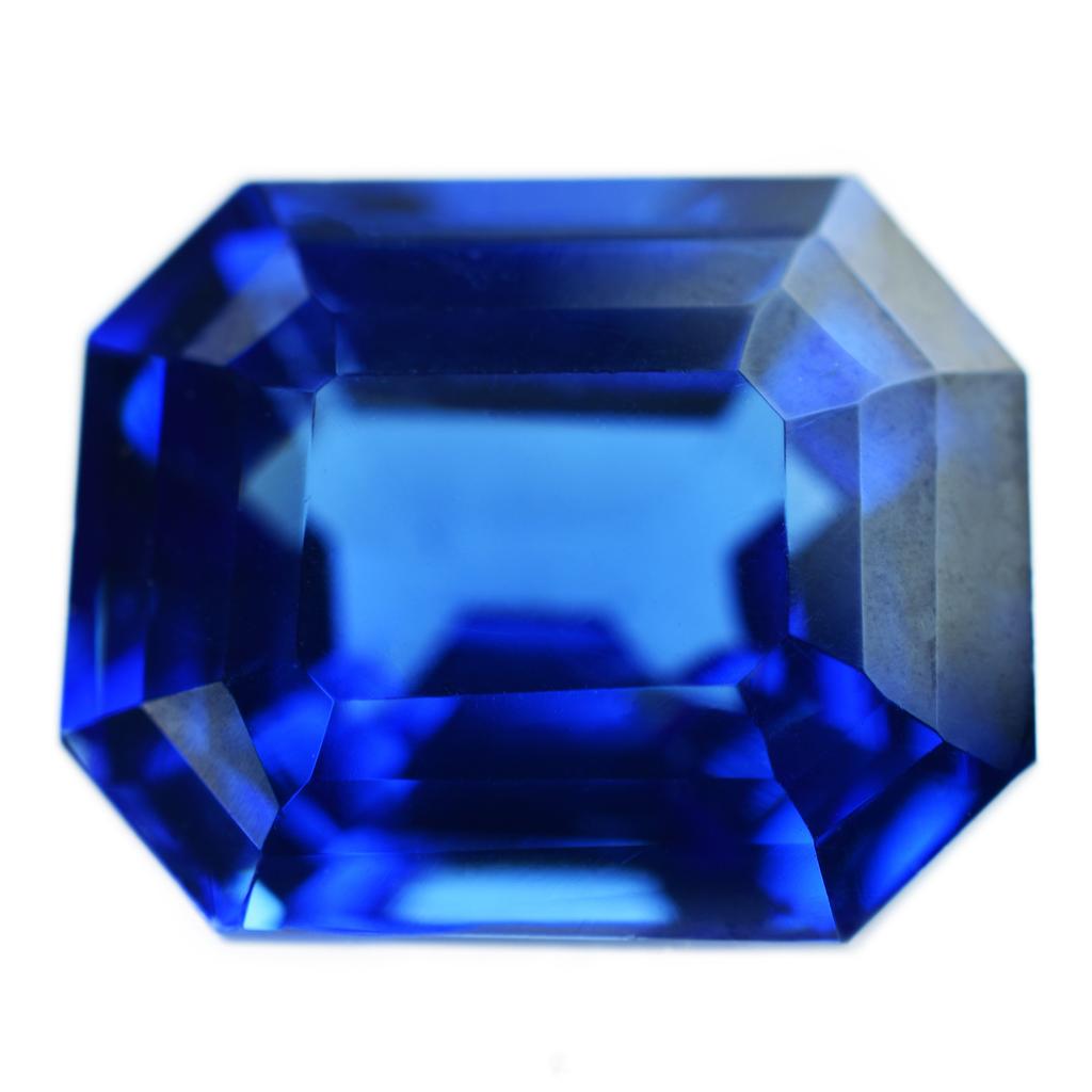 8 To 10 Ct Natural Blue Tanzanite Emerald Cut Certified Rare Loose Gemstone 203