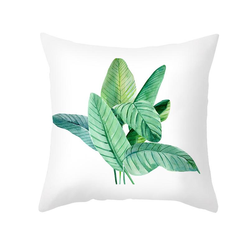 Ins Summer Green Plant Pillow Cover New Watercolor Pineapple Sofa Cushion Cover Home Supplies Pillow