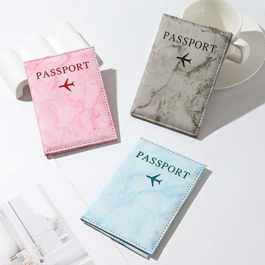 PU Leather Passport Holder Wallet Card holder Stylish plane travel accessory for women or men on flight travel cmc