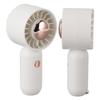 Hand Held Fan Outdoor Portable USB Rechargeable Small Pocket Desk Fan for Students White