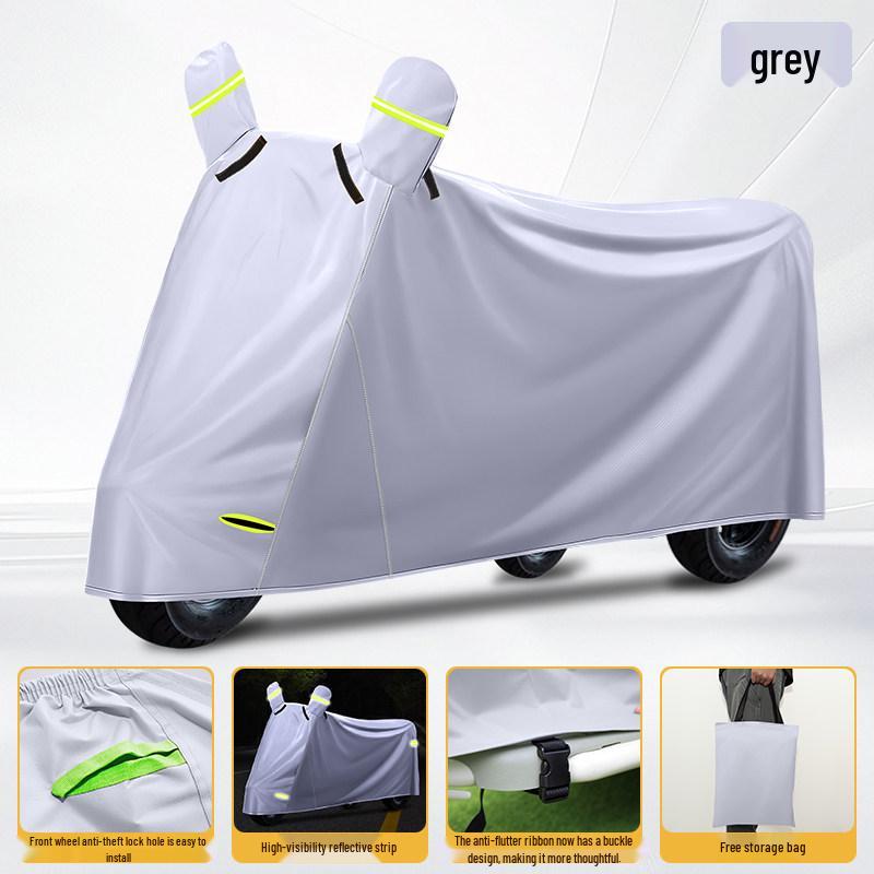 5th Gen Xiaoniao Pudding Electric Tricycle Rain & Sun Canopy Cover with Decorative Modifications