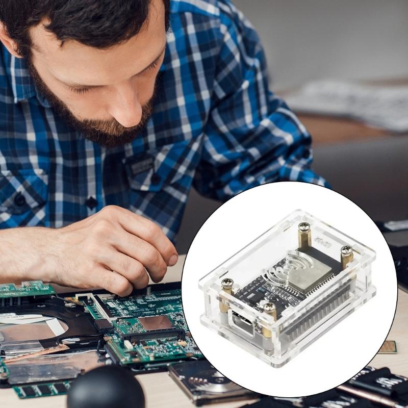 Acryl Schutzgehäuse für NodeMcu Lua CP2102/CH340G ESP32 IoT Boards Halter Schutz Einfache Montage Funktion