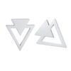Vnox Cool Punk Triangle Stud Earrings for Men Jewelry, Anti Allergy Stainless Steel Geometric Ear Clip Accessory,1 Piece/ Pair