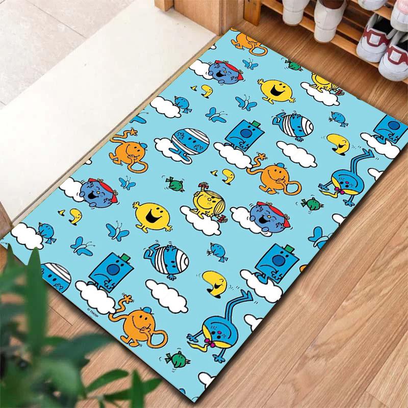 Sig. Tappeto Little Miss da Uomo per Soggiorno Camera da Letto Casa Decorazione Divano, Tappetino Antiscivolo per Giochi Bambini
