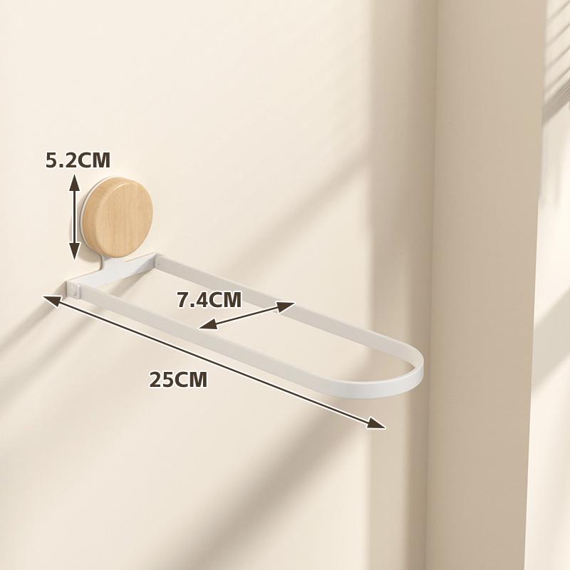 

Solid Wood Foldable Towel Rack: Wall-Mounted Punch-Free Clothes Drying Rod & Storage Shelf for Balcony