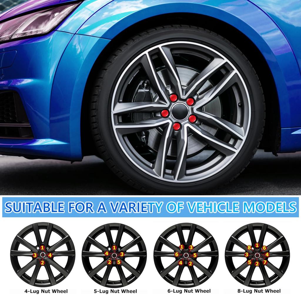 TOYMYTOY Wheel Nut M12 X P1.5 for Yota, Mazda, Mitsubishi, Daihatsu Through Nut Outer