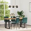 VidaXL Dining Chairs Set of 4 Dark Green Velvet, Chair, Lounge Chair, Accent Chair, Kitchen Chair, Seat of 3315346